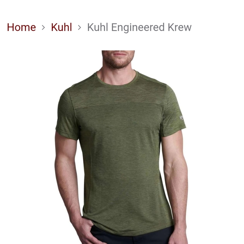 Kuhl Engineered Krew short sleeve athletic workout tech tee shirt mens large